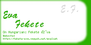 eva fekete business card